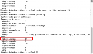 MAC休眠掉电快的解决办法-StarFox Studio